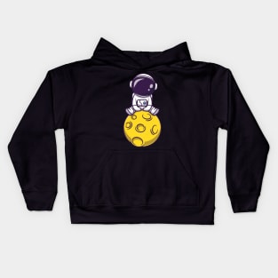 The astronaut has landed on the moon Kids Hoodie